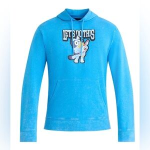 Bluey Men's and Big Men's Front Back Graphic Hoodie